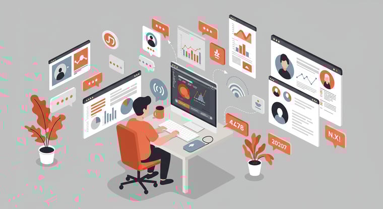 Digital Marketer interpreting user signals illustration