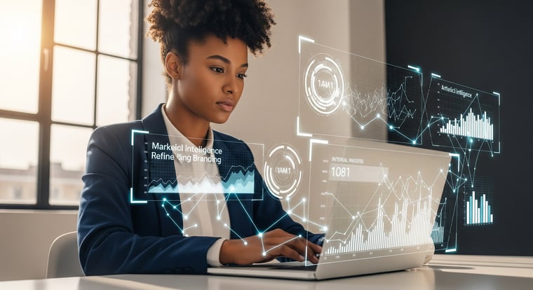 A marketer using AI to review first party data to unearth insights