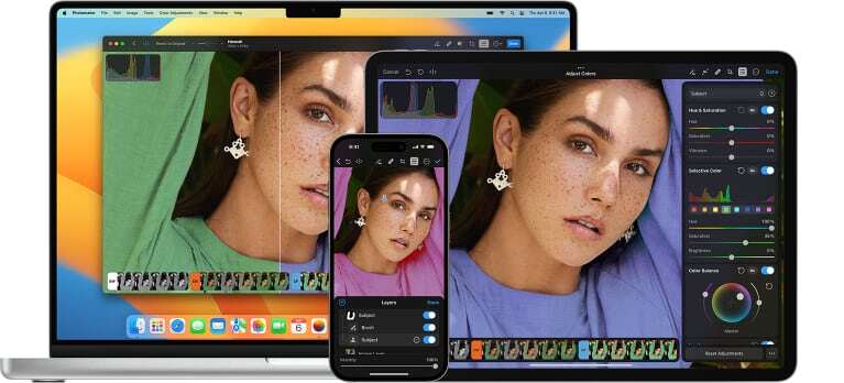 Photomator on Mac, iPhone and iPad